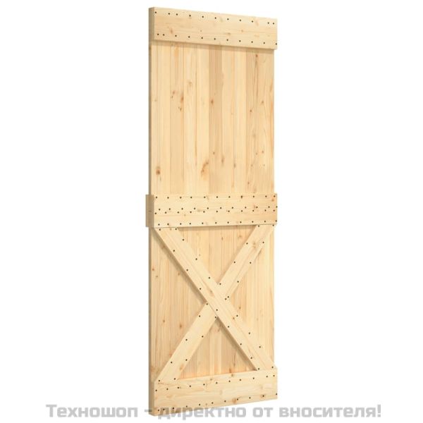 Врата "NARVIK" 85x210 см масивна дървесина бор