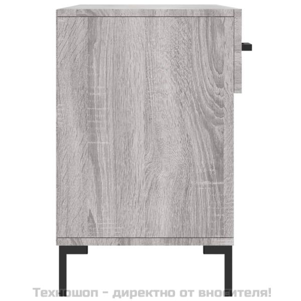 Пейка за обувки, сив сонома, 102x35x55 см, инженерно дърво