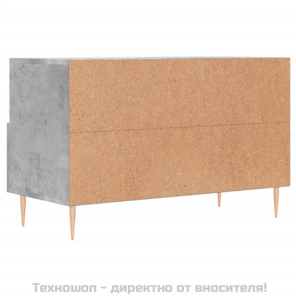 ТВ шкаф, бетонно сив, 80x36x50 см, инженерно дърво