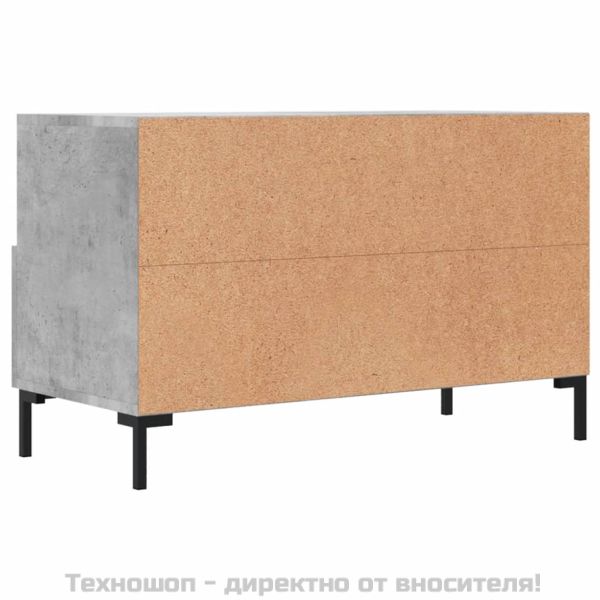 ТВ шкаф, бетонно сив, 80x36x50 см, инженерно дърво