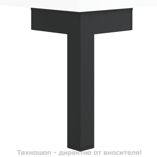 ТВ шкаф, бял гланц, 80x36x50 см, инженерно дърво