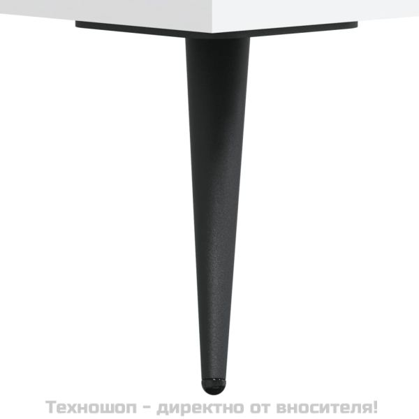 Пейка за обувки, бяла, 102x35x55 см, инженерно дърво