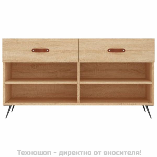 Пейка за обувки, сонома дъб, 102x35x55 см, инженерно дърво