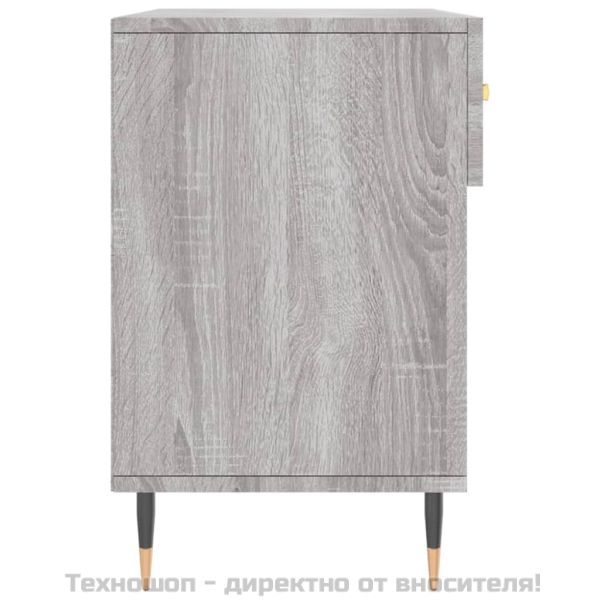 Пейка за обувки, сив сонома, 102x35x55 см, инженерно дърво