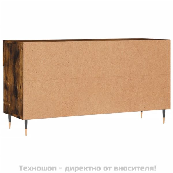 Пейка за обувки, опушен дъб, 102x35x55 см, инженерно дърво