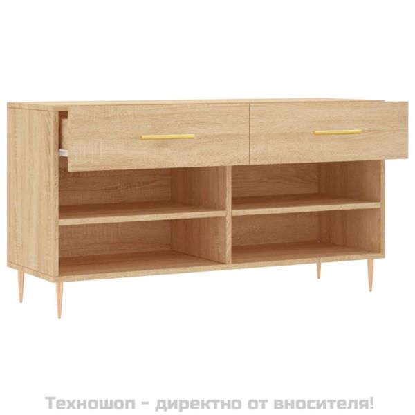 Пейка за обувки, сонома дъб, 102x35x55 см, инженерно дърво