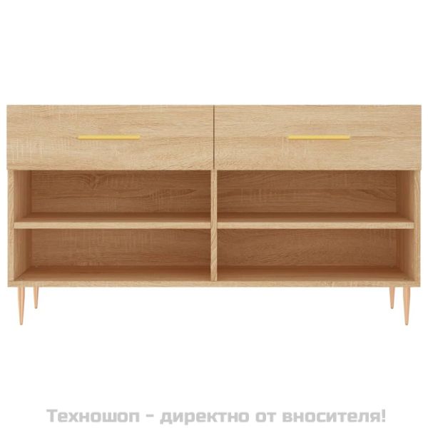 Пейка за обувки, сонома дъб, 102x35x55 см, инженерно дърво