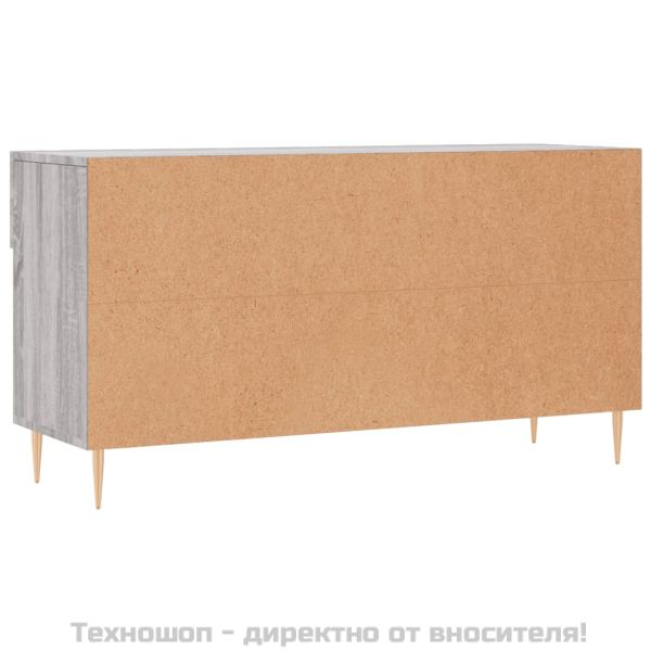 Пейка за обувки, сив сонома, 102x35x55 см, инженерно дърво