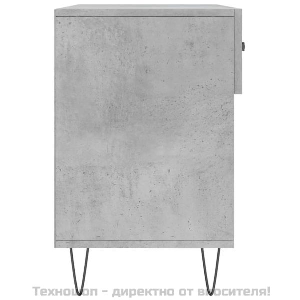 Пейка за обувки, бетонно сив, 102x35x55 см, инженерно дърво
