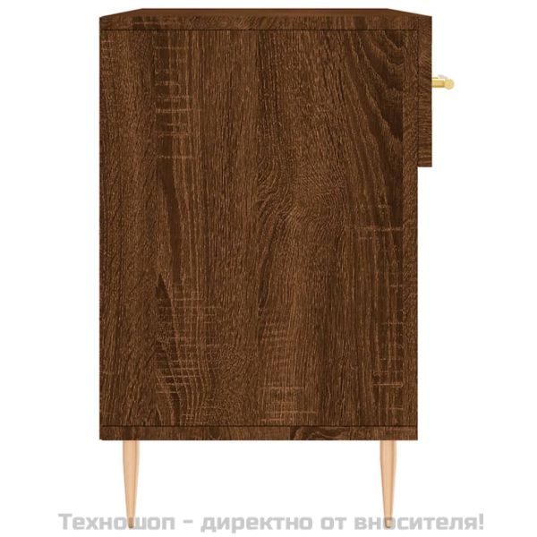 Пейка за обувки, кафяв дъб, 102x35x55 см, инженерно дърво