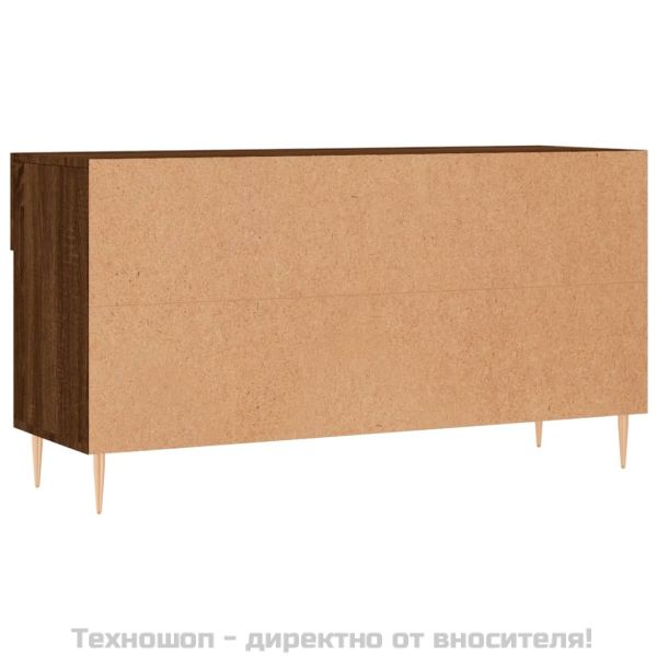 Пейка за обувки, кафяв дъб, 102x35x55 см, инженерно дърво