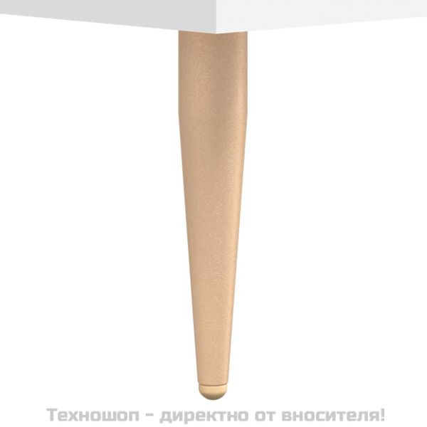 Пейка за обувки, бяла, 102x35x55 см, инженерно дърво