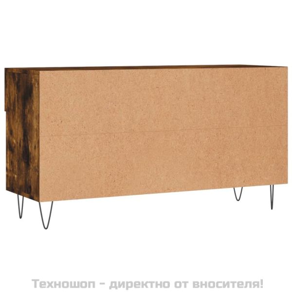 Пейка за обувки, опушен дъб, 102x35x55 см, инженерно дърво