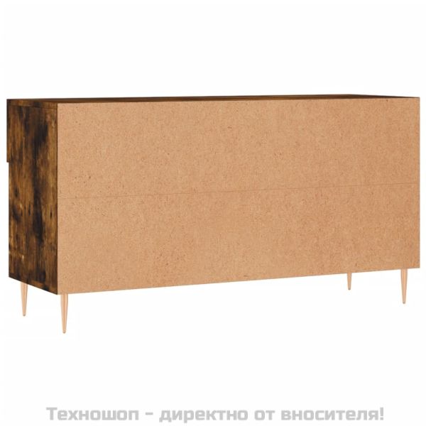 Пейка за обувки, опушен дъб, 102x35x55 см, инженерно дърво