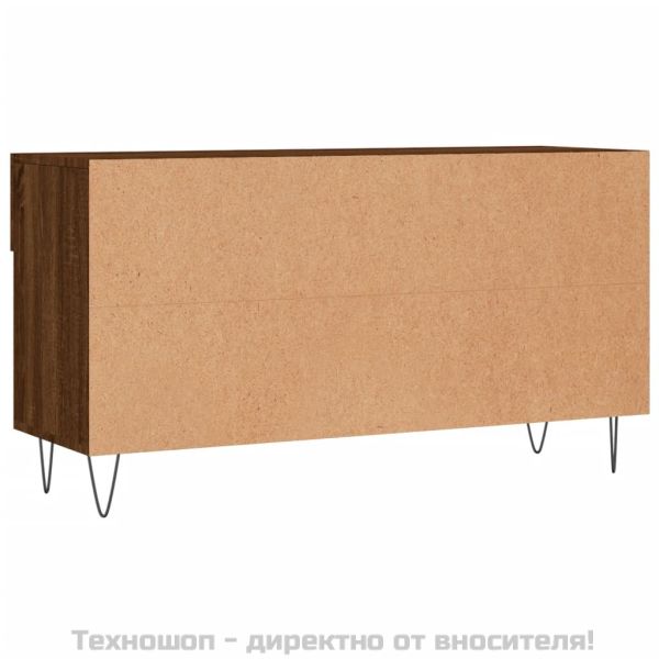 Пейка за обувки, кафяв дъб, 102x35x55 см, инженерно дърво