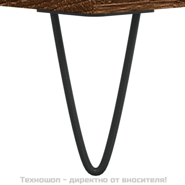 Пейка за обувки, кафяв дъб, 102x35x55 см, инженерно дърво