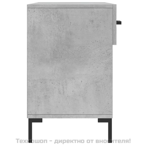 Пейка за обувки, бетонно сив, 102x35x55 см, инженерно дърво