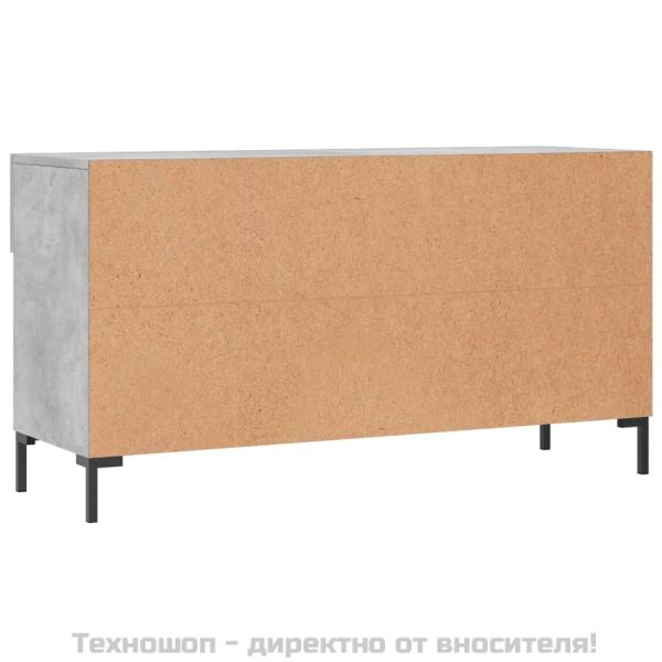 Пейка за обувки, бетонно сив, 102x35x55 см, инженерно дърво