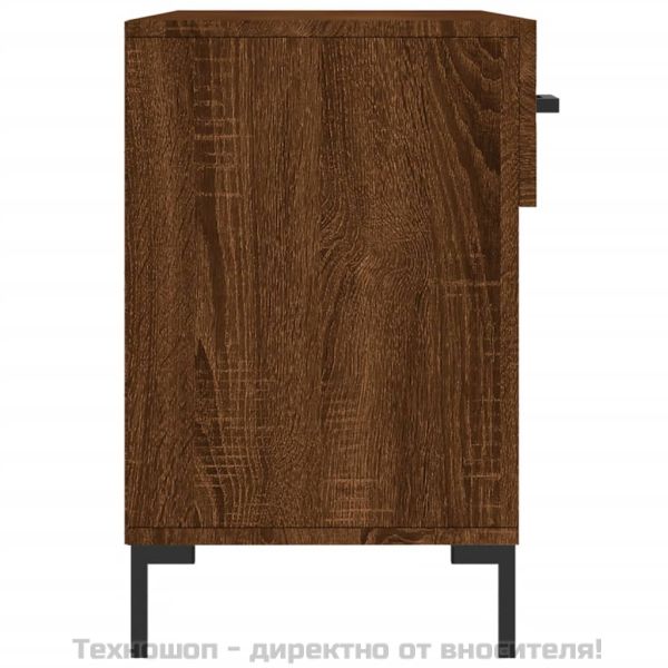 Пейка за обувки, кафяв дъб, 102x35x55 см, инженерно дърво