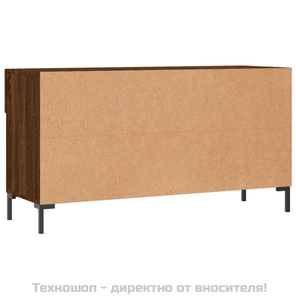 Пейка за обувки, кафяв дъб, 102x35x55 см, инженерно дърво