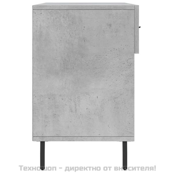 Пейка за обувки, бетонно сив, 102x35x55 см, инженерно дърво