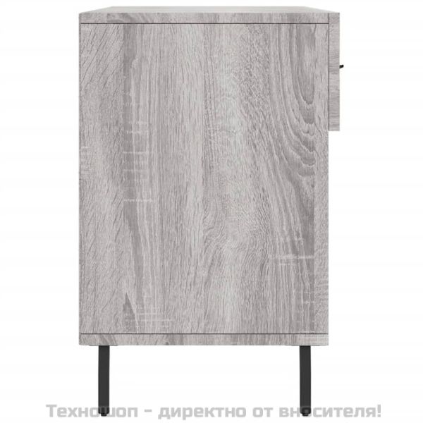 Пейка за обувки, сив сонома, 102x35x55 см, инженерно дърво