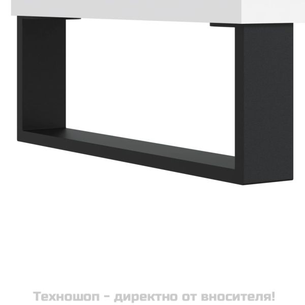 Пейка за обувки, бяла, 102x35x55 см, инженерно дърво