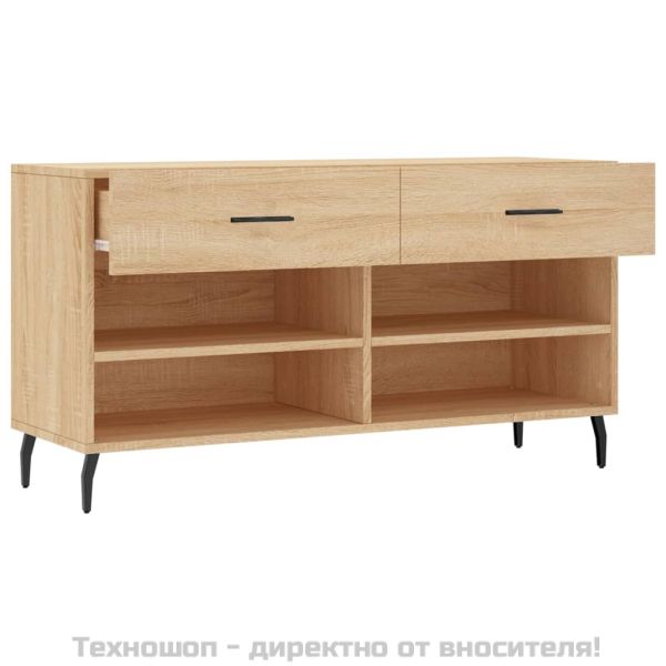 Пейка за обувки, сонома дъб, 102x35x55 см, инженерно дърво