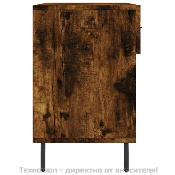 Пейка за обувки, опушен дъб, 102x35x55 см, инженерно дърво