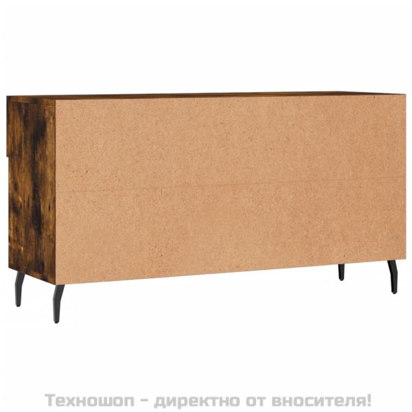 Пейка за обувки, опушен дъб, 102x35x55 см, инженерно дърво