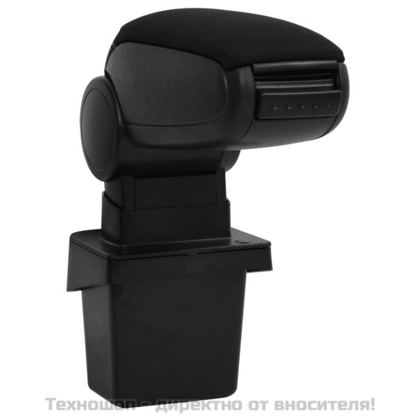 Подлакътник за кола черен 15x31,5x(35-51) см ABS