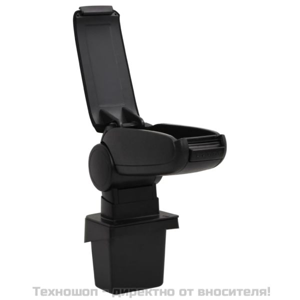 Подлакътник за кола черен 15x31,5x(35-51) см ABS