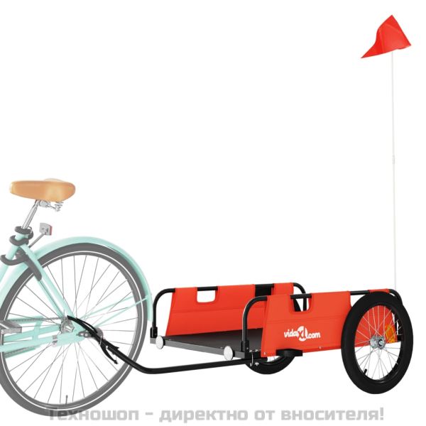 Ремарке за колело, оранжево, Оксфорд плат и желязо