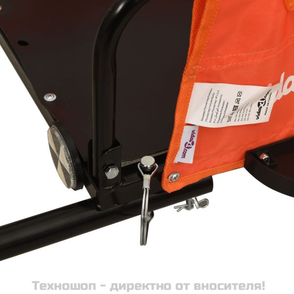 Ремарке за колело, оранжево, Оксфорд плат и желязо