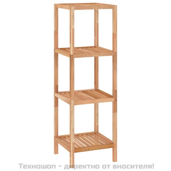 Етажерка за баня, 36x36x112 см, орехово дърво масив