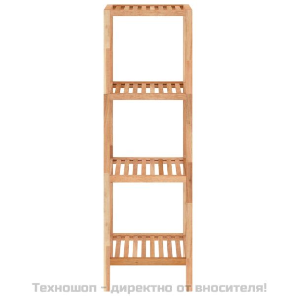 Етажерка за баня, 36x36x112 см, орехово дърво масив