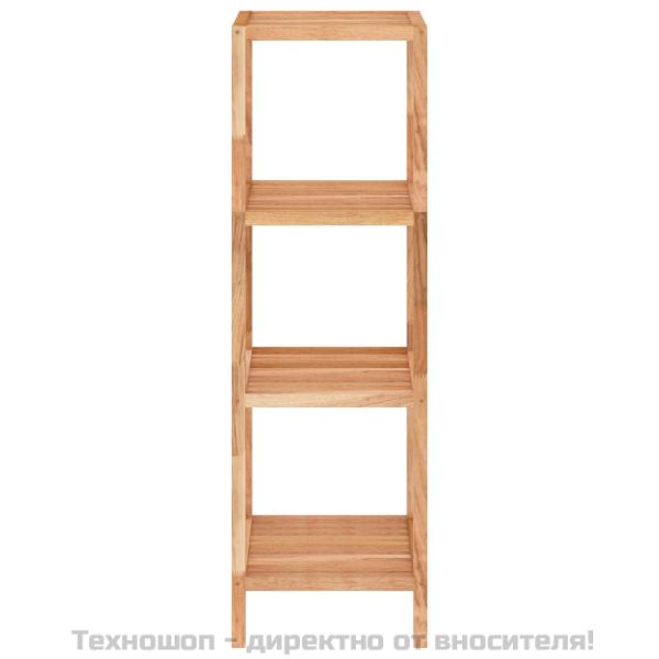 Етажерка за баня, 36x36x112 см, орехово дърво масив