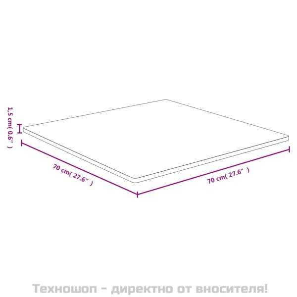 Плот за маса 70x70x1,5 см бамбук