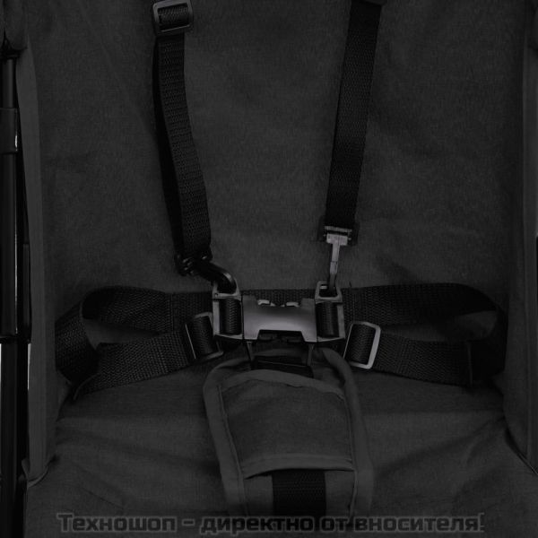 Бебешка лятна количка, антрацит и черно, стомана