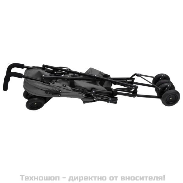 Бебешка лятна количка, светлосиво и черно, стомана