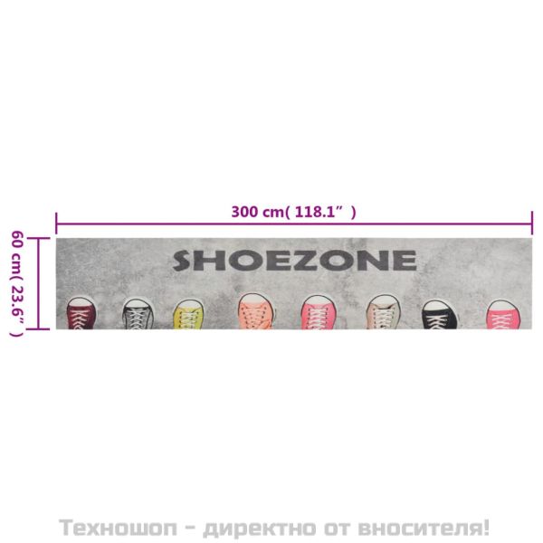 Кухненско килимче, миещо, Shoezone, 60x300 см, кадифе
