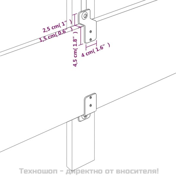 Табла за легло, тъмносива, 80x5x118/128 см, кадифе