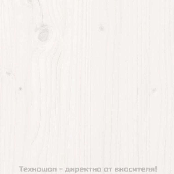 Рамка за легло, бяла, дърво масив, 150x200 cм, King Size