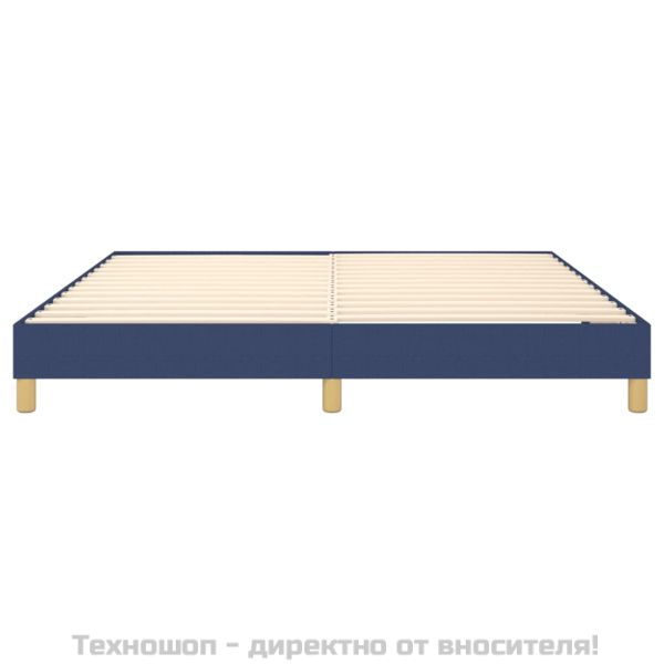 Рамка за легло с пружини, синя, 160x200 см, плат
