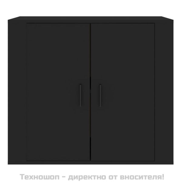 Сайдборд, черен, 80x33x70 см, инженерно дърво