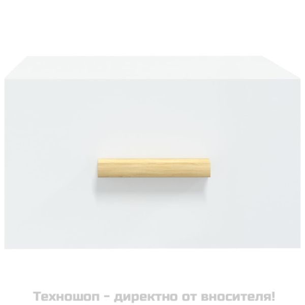 Нощни шкафчета за стенен монтаж, 2 бр, бели, 35x35x20 см