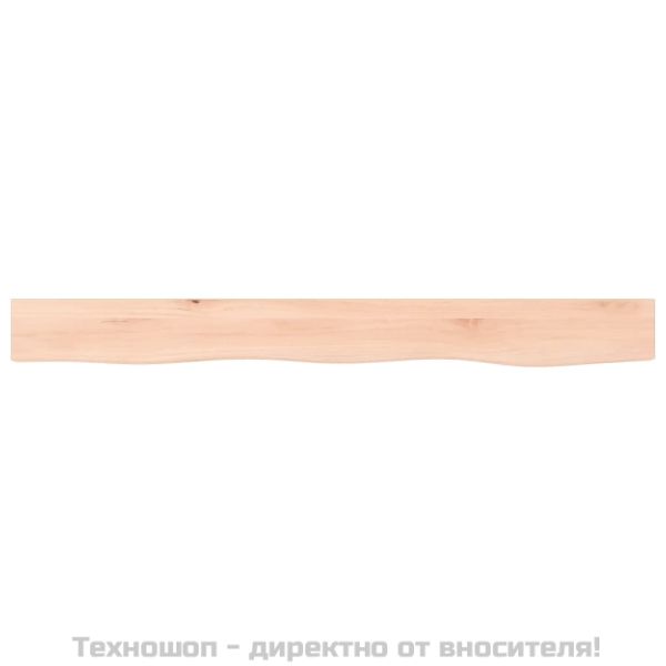 Стенен рафт 100x10x6 см необработен масивен дъб