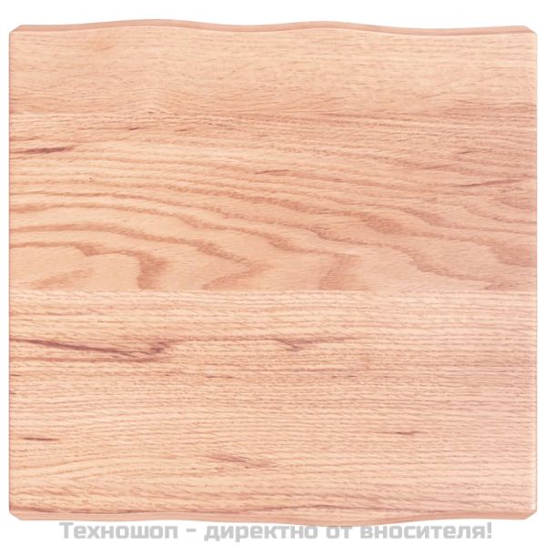 Плот за маса светлокафяв 40x40x(2-6) см обработен масивен дъб