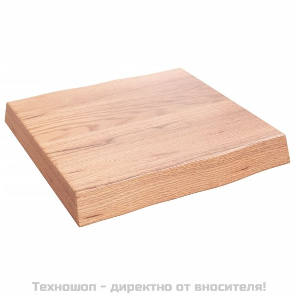 Плот за маса светлокафяв 40x40x(2-6) см обработен масивен дъб