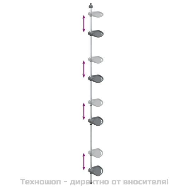 4-степенна телескопична ъглова полица за душ сребърист алуминий